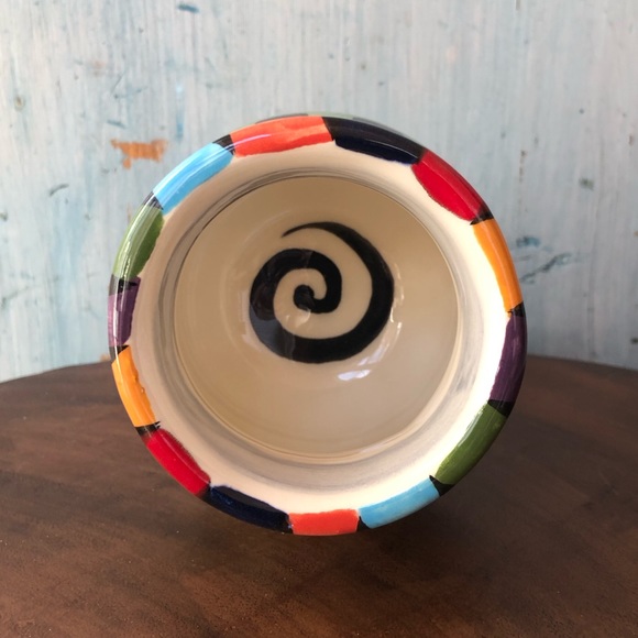 Two “Acadian” vintage ceramic wine glasses, studio art pottery - Picture 6 of 10